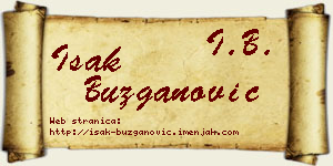 Isak Buzganović vizit kartica